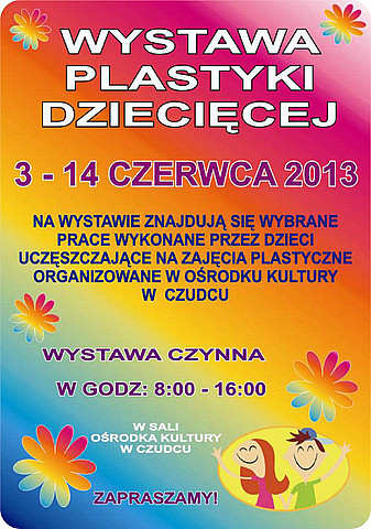 Plakat wystawa plastyki dziecięcej